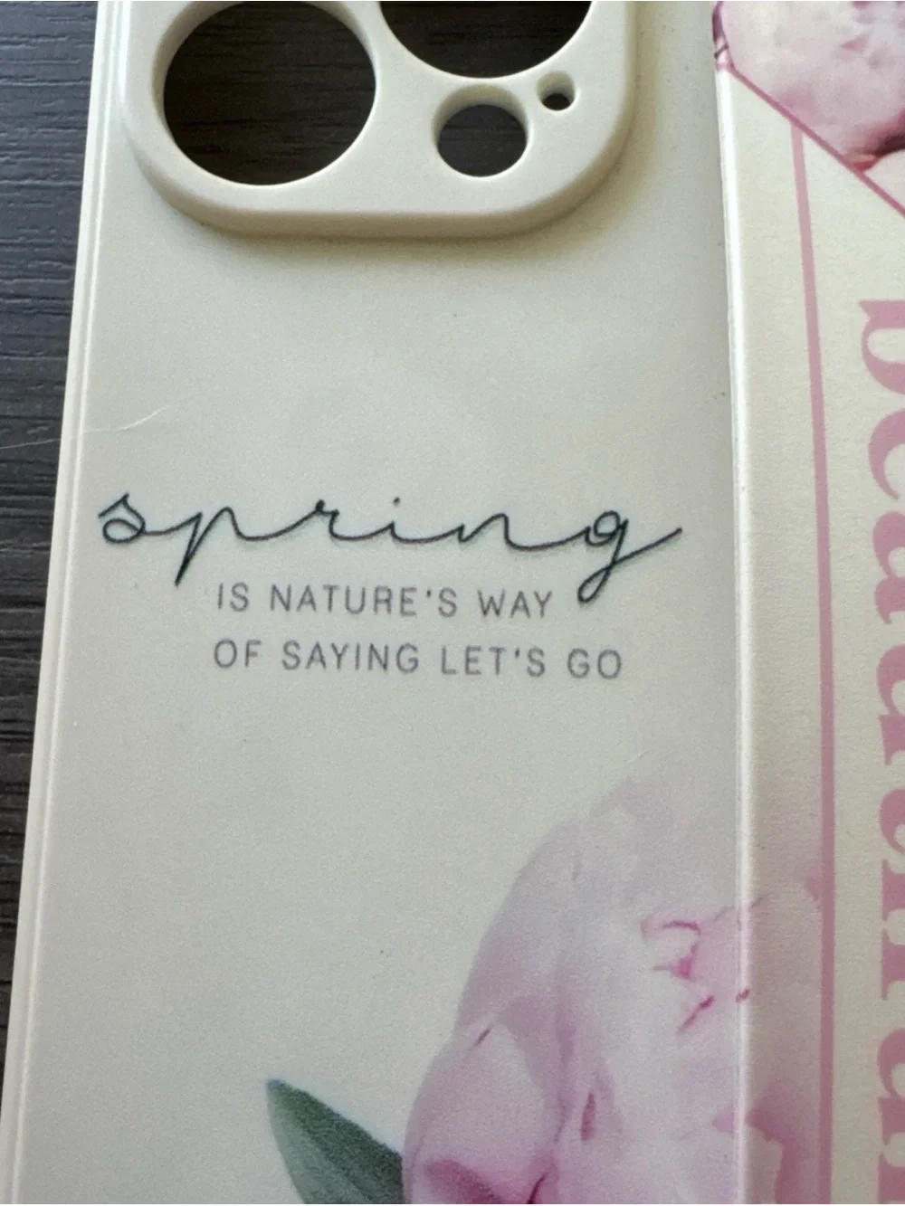 ⭐️Pink Floral Grip Ring Phone Case for iPhone - Elegant Protection